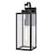 Vaxcel Clinton Steel 1 Light LED Compatible Matte Black Transitional Outdoor Wall Lantern Clear Glass T0745 - alternate 10